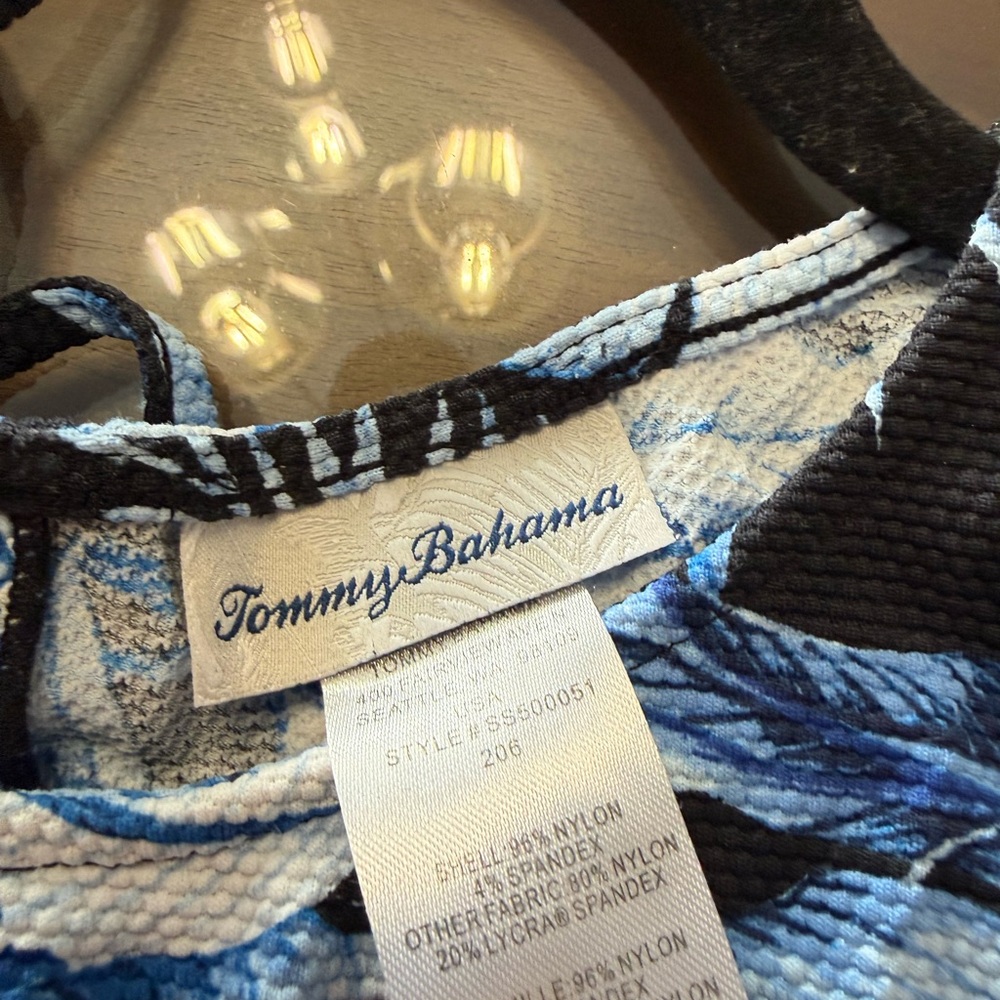 Tommy Bahama Blue and Black Floral coverup - Picture 4 of 5